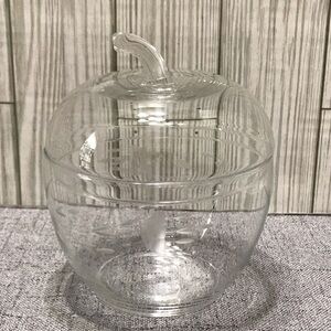 Princess House lidded Glass Apple Jar